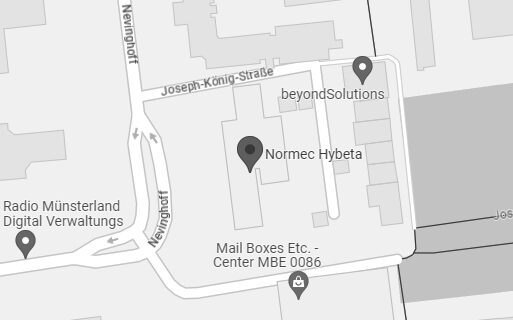 Normec Hybeta on a map